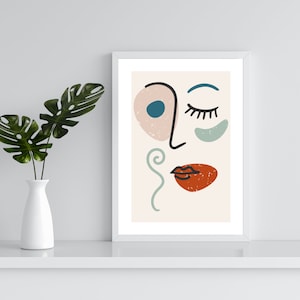 Abstract face | Contemporary Art | Printable Wall Art | Gift Prints | Downloadable Home Decor | Print At Home