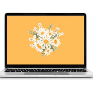 Fiore giallo Sfondo minimale del desktop, Sfondo del desktop, Sfondo estetico, Sfondo minimo, Sfondo floreale