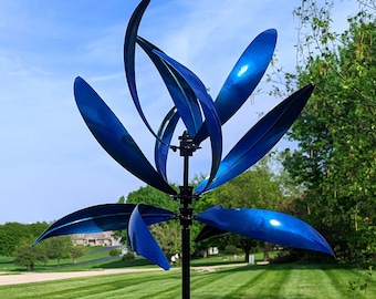 Mesa - Blue Kinetic Art Wind Spinner