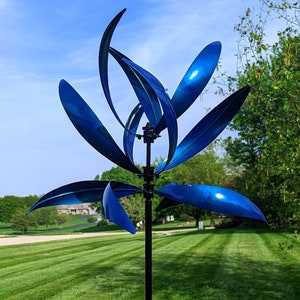 Mesa - Blue Kinetic Art Wind Spinner