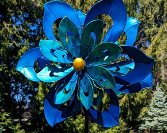 Blue Wildflower Wind Spinner