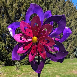 Purple Wildflower Wind Spinner