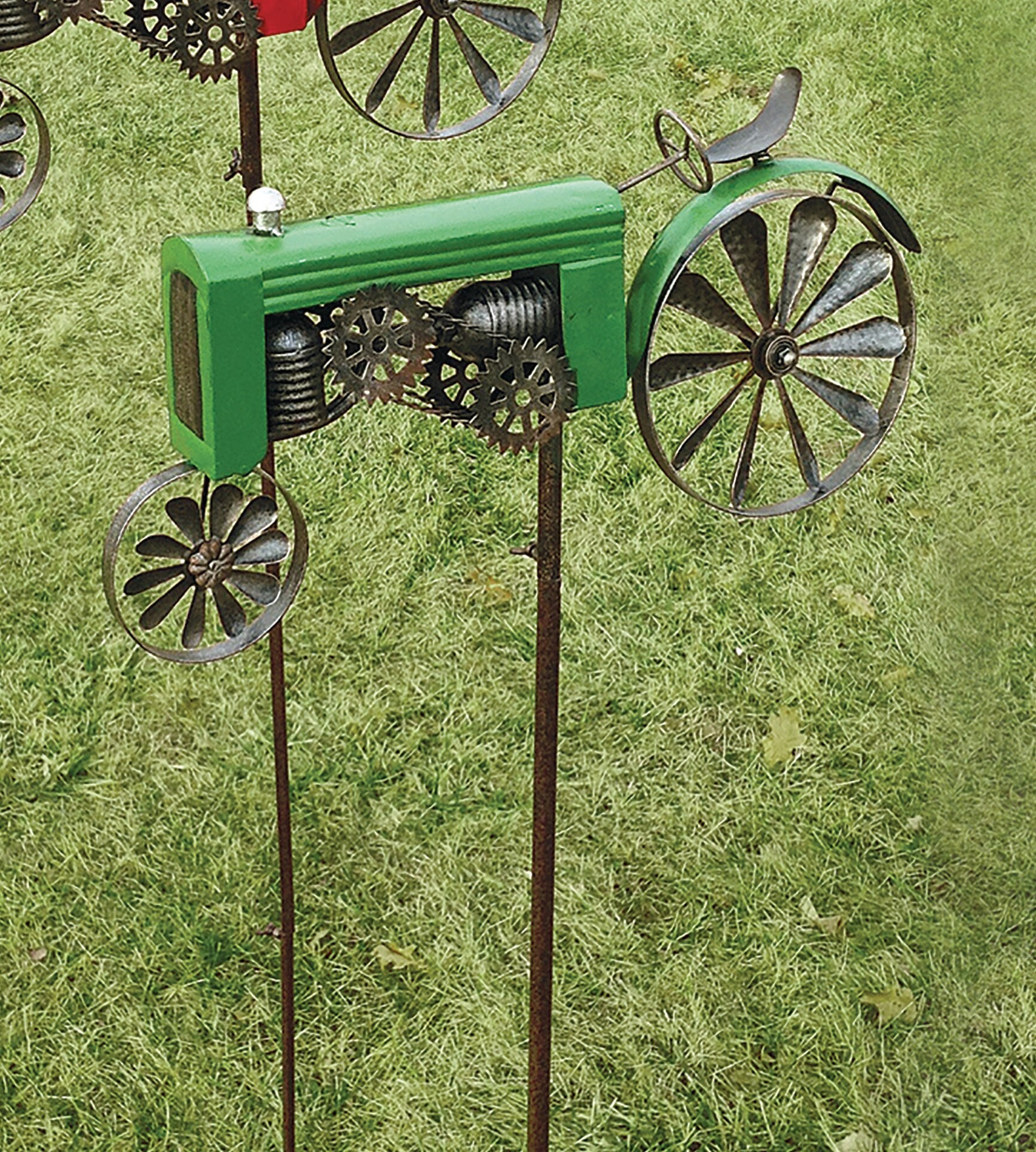 Green Tractor Wind Spinner With Spinning Wheels Etsy