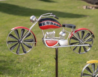 Red Motorcycle Wind Spinner