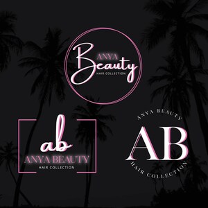 Pink Beauty Logo Design: Premade Salon & Hair Logo (DIY)