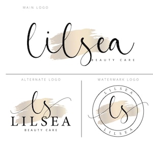 Custom Watercolor Business Logo Design: Premade Branding (Digital Files)