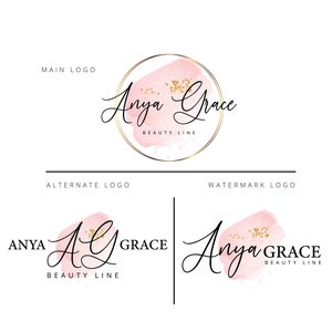 Premade Beauty Logo Design: Salon, Hair, Makeup (Editable DIY)