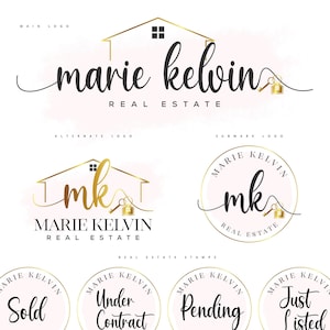 Premade Real Estate Logo, Realty Branding, Watermark Logo, Signature Logo, Realtor Logo, Modern Logo, House Key Logo