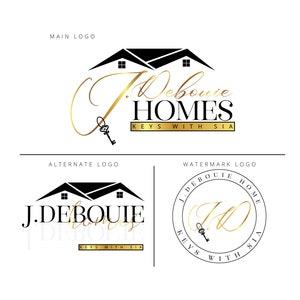 Real Estate Logo Design, Premade Gold Logo, Realtor Logo, Signature Logo, House Logo, Custom Logo