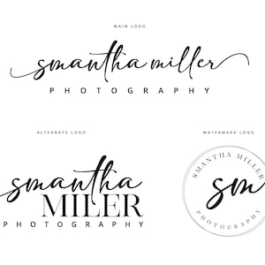 Premade photography logo, signature logo, watermark logo, modern logo, Handwritten Logo