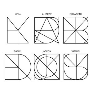 Logotipo de nombre personalizado para tatuaje, descarga digital de logotipo de monograma, diseño de tatuaje de pareja, logotipo minimalista, logotipo con letra inicial