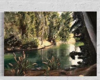 6x8 Jordan River Soft Pastel Painting