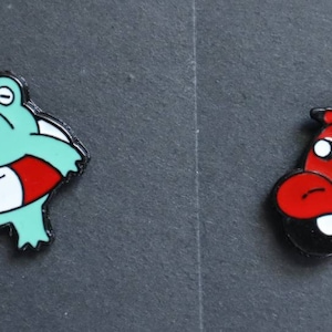 Cartoon Enamel Pin- Special gift- Backpack accessory- teen gift- Cute pin- Frog pin- funny pin