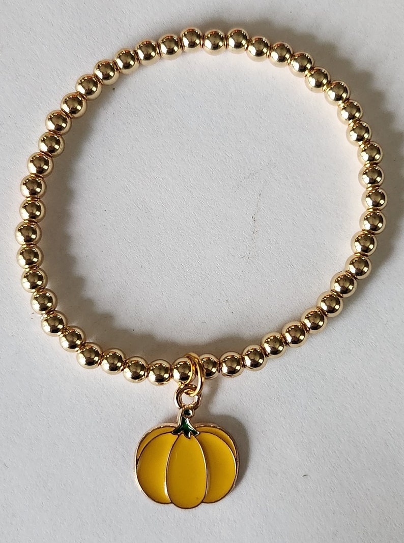Halloween Bracelet Pumpkn Bracelet Halloween Pumpkn | Etsy