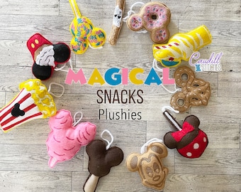 Peluches de aperitivos mágicos, juguetes de peluche de fieltro, móvil para bebés, decoraciones para guardería, habitación del bebé, relleno de fieltro