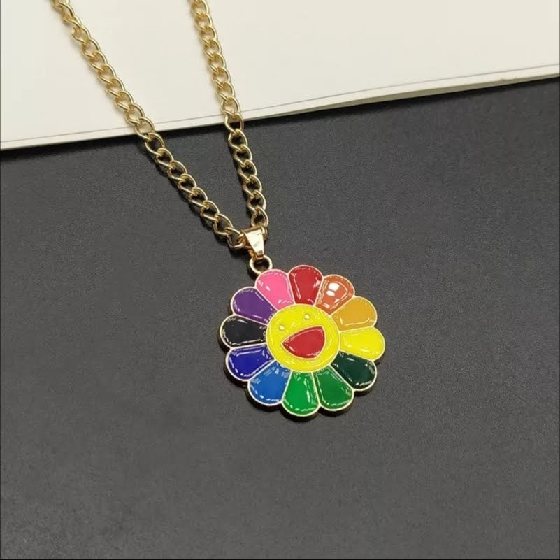 Louis Vuitton 18K Multistone Takashi Murakami Flower Hat Man Pendant - 18K  White Gold Pendant Necklace, Necklaces - LOU284870