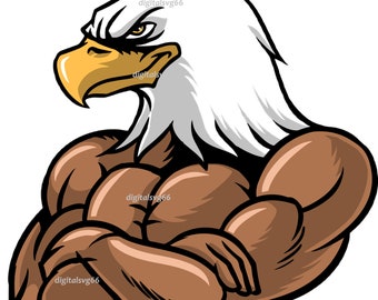 Eagle Svgstrong Eaglemuscular Eagleeagle Fitnesseagle - Etsy