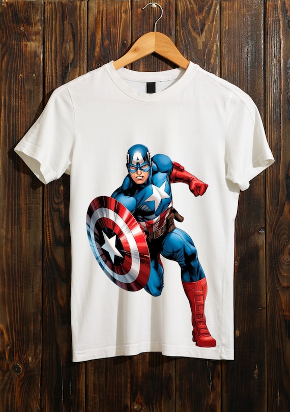 Captain America,color Printing Png,digital America,color Printing,armor  America,american Flag,marvel Png,armoured Man,cartoon Hero Png - Etsy