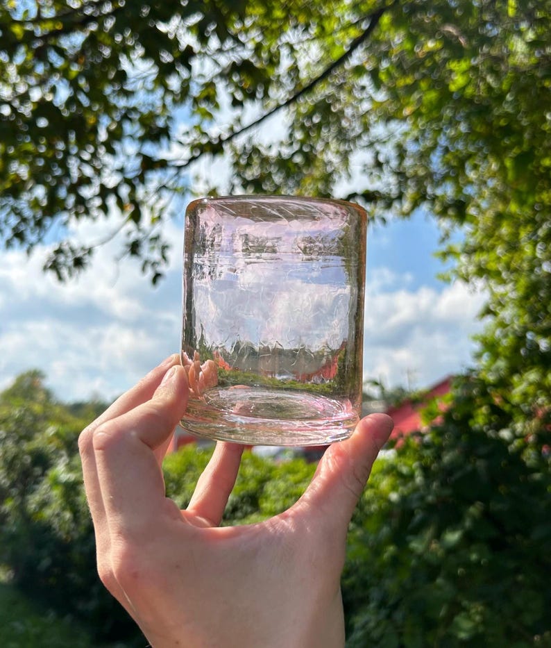 Light Pink Glass Cup