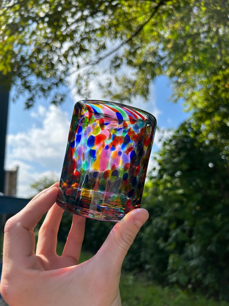 Rainbow Glass Cup