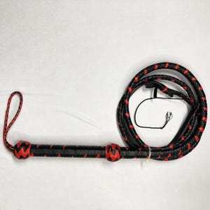 Custom Leather Bullwhip – Handmade Kangaroo Leather Whip | Cowboy Whip 2ft to 16ft+ | Trick Cracking, Cosplay, Collectors -Free Shipping