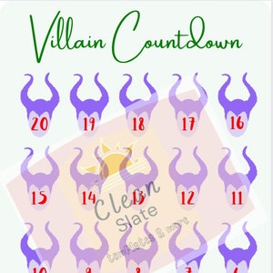 Villain Vacation Countdown Printable / Digital Download / PDF