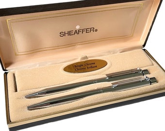 Stylo Plume Sheaffer Targa 1000 Vintage - Plume Argent - Or Et Argenté - Ancien Stock