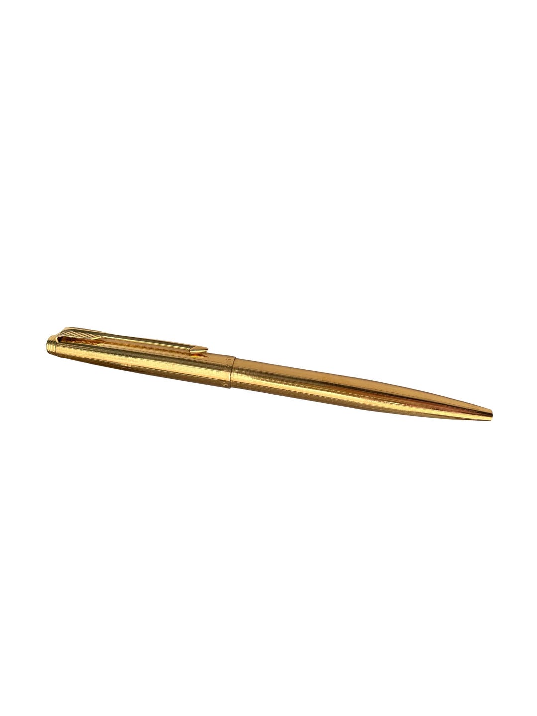 Parker 75 Insignia 14K Gold Filled Ballpoint Pen: Crosshatch Pattern ...