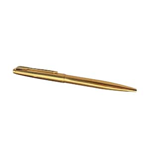 Stylo à bille Parker 75 Insignia or 14 carats, motif hachuré, dessus plat, capuchon activé, fabriqué aux États-Unis