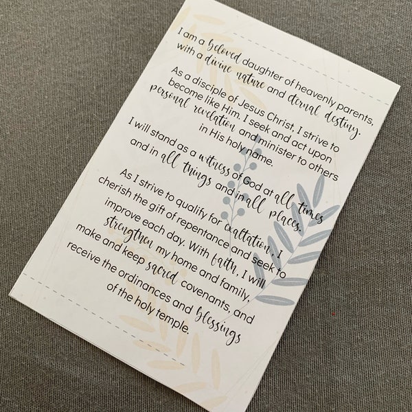 Young Women Handouts - Etsy