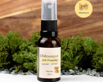 Spray Chilcuague z ekstraktem z propolisu | Tradycyjna nalewka z korzenia propolisu z Meksyku | Spray 20 ml | Heliopsis Longipes | Złoty korzeń i propolis