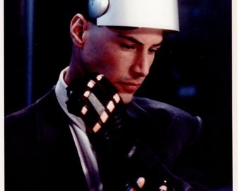 Keanu Reeves signiert signiert 8x10 Johnny Mnemonic Fotografie Todd Mueller COA