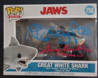 Richard Dreyfuss & Susan Backlinie signed #758 Jaws Funko Pop! Vinyl Figure BAS