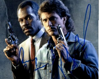 Danny Glover and Mel Gibson signed autographed 8x10 Lethal Weapon photograph  COA