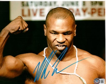 Mike Tyson signed autographed 8x10 boxing photograph BAS Beckett