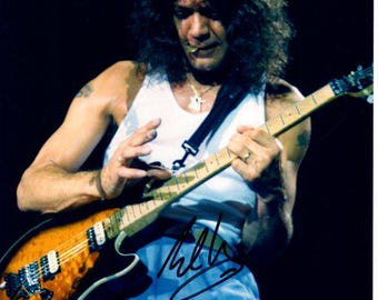 Eddie Van Halen signierte 8x10 Fotografie COA