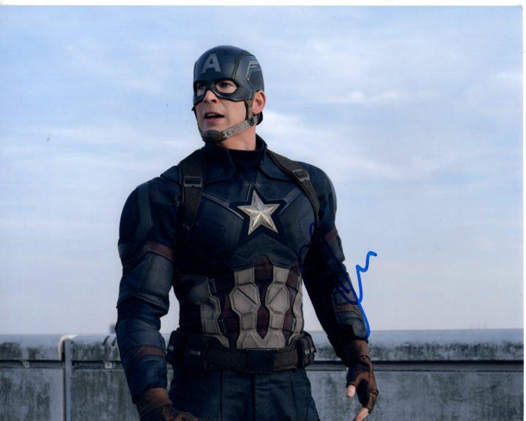 Chris Evans Signed Autographed 8x10 the Avengers Captain America ...