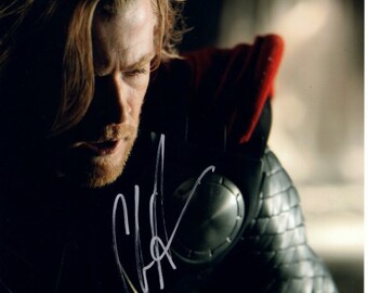 Chris Hemswertiger Ton signierte 8x10 Thor Fotografie COA