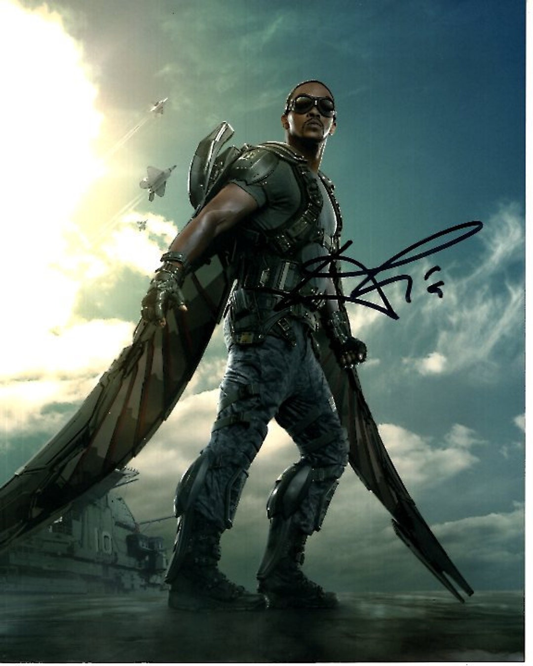 マーベル アンソニーマッキー 直筆サイン ファルコン アンソニー・マッキーの直筆サイン入り 8x10 キャプテン