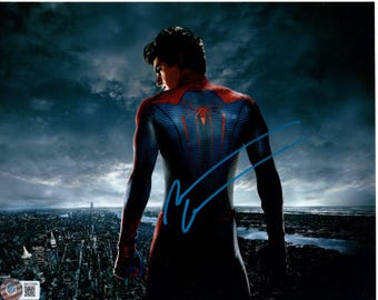 エマ・ストーンとアンドリュー・ガーフィールドがサインした8x10の