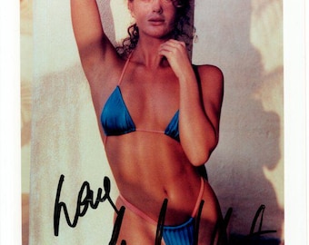 Certificat d'authenticité d'une photo dédicacée par Rachel Hunter
