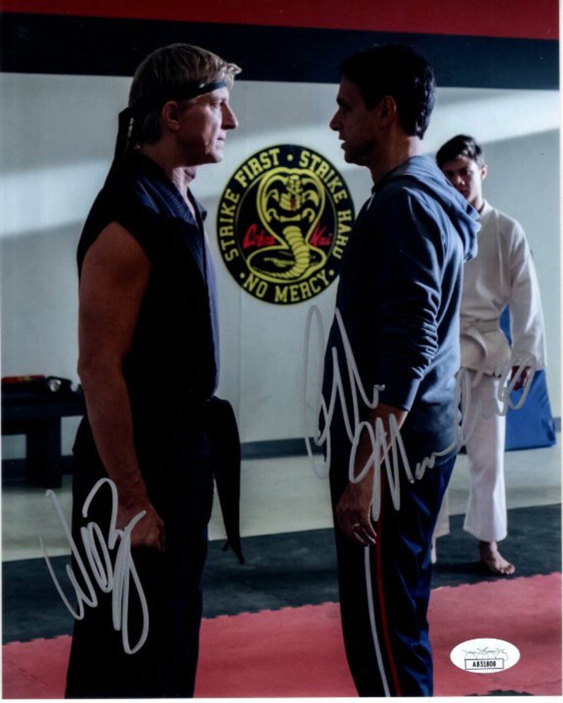 Billy Ralph Back William Billy Zabka and Ralph Macchio Signed Autographed 8x10 Cobra Kai ...