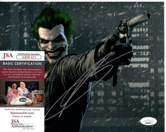 Troy Baker signierte handsignierte 8x10 Batman Two-Face / Joker Fotografie JSA