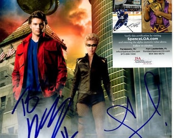 Tom Welling und Alaina Huffman signiert signiert 8x10 Smallville Fotografie JSA