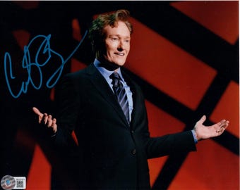 Conan O'Brien autographié 8 x 10 photographies dédicacées BAS Beckett