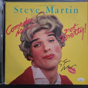 Steve Martin signerade Comedy Is Not Pretty! LP-skiva Album JSA