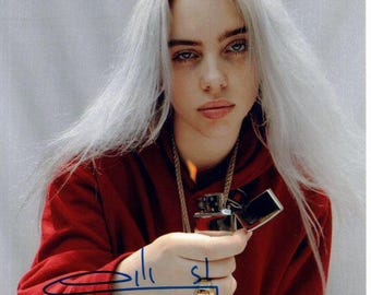 Certificat d'authenticité d'une photographie dédicacée par Billie Eilish