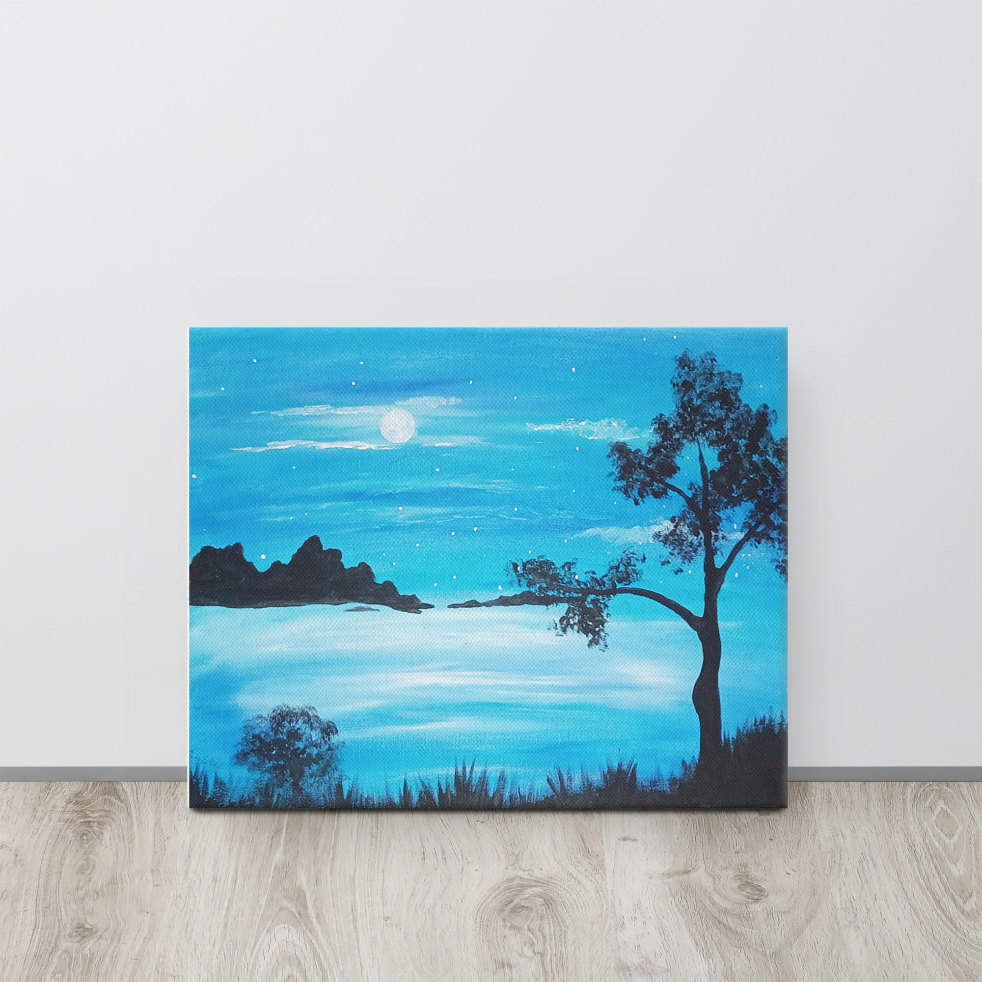 自作絵画「midnight dream」 Midnight Dream | 20x16 Authentic Original Canvas Painting - Etsy