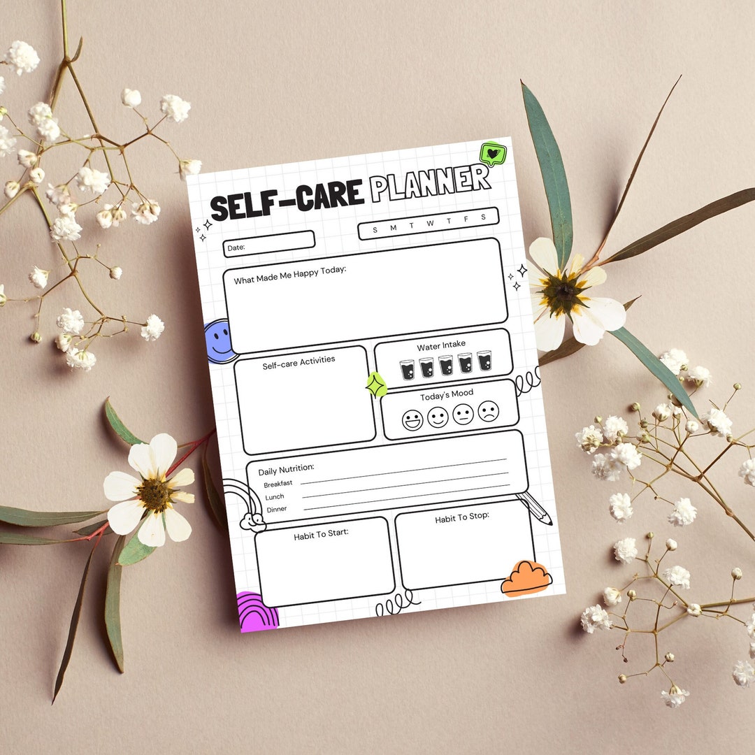 Self-care Planner Printable Self-love Journal Mental - Etsy