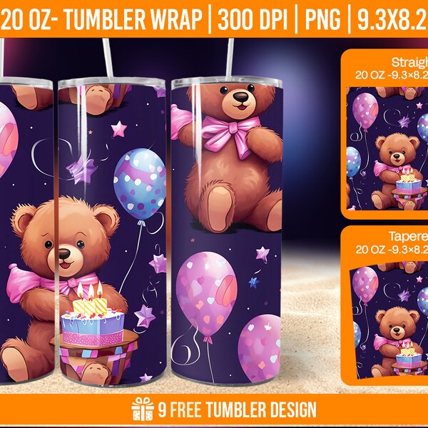 3D Children Toys  20 oz Skinny Tumbler Sublimation, Tumbler Wrap, Digital Download PNG, Straight & Tapered PNG
